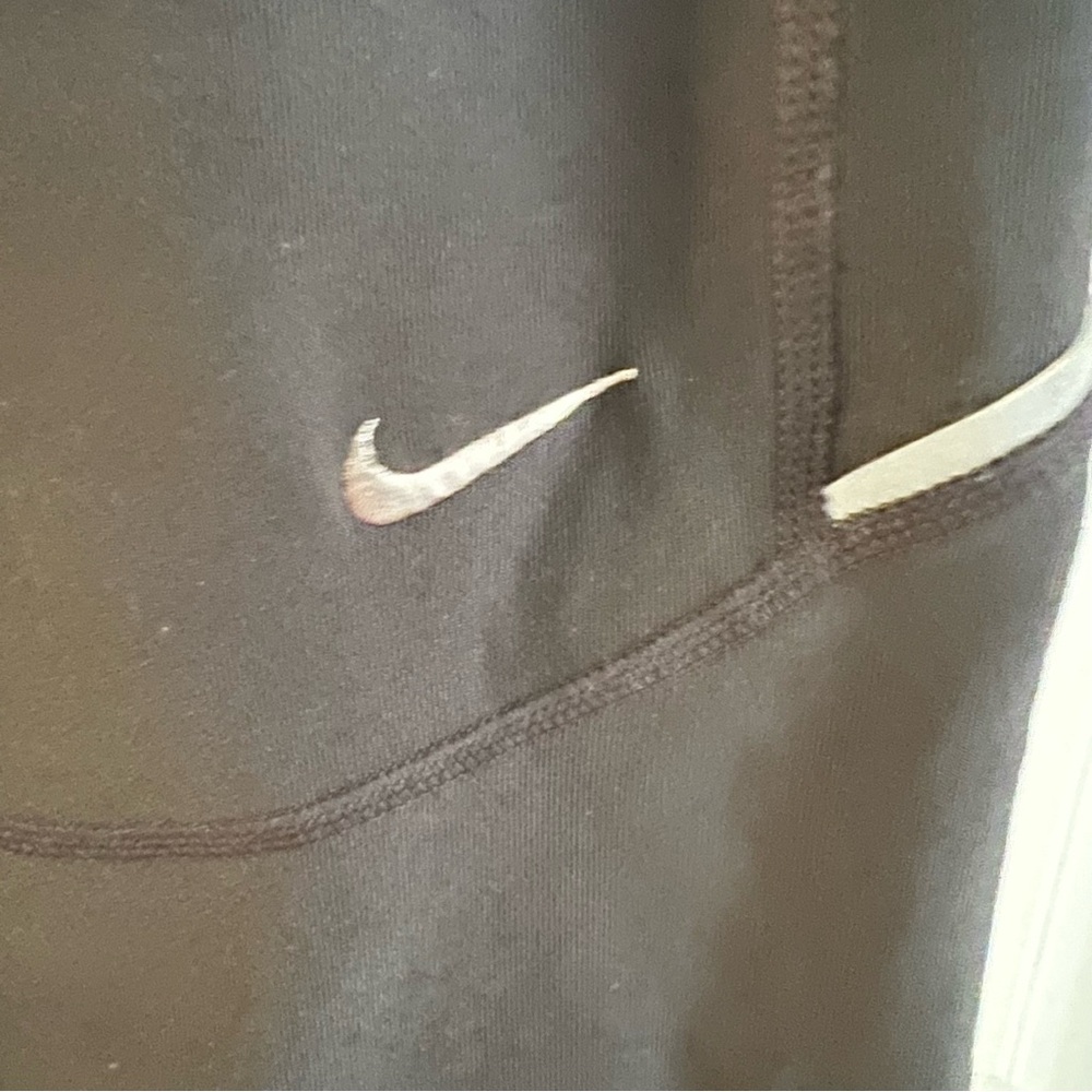 Womens NIKE Running Dri-Fit Cropped Drawstring Pants w/Reflectors & Pocket Sz XL - Picture 2 of 8